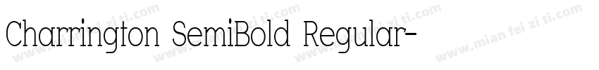 Charrington SemiBold Regular字体转换